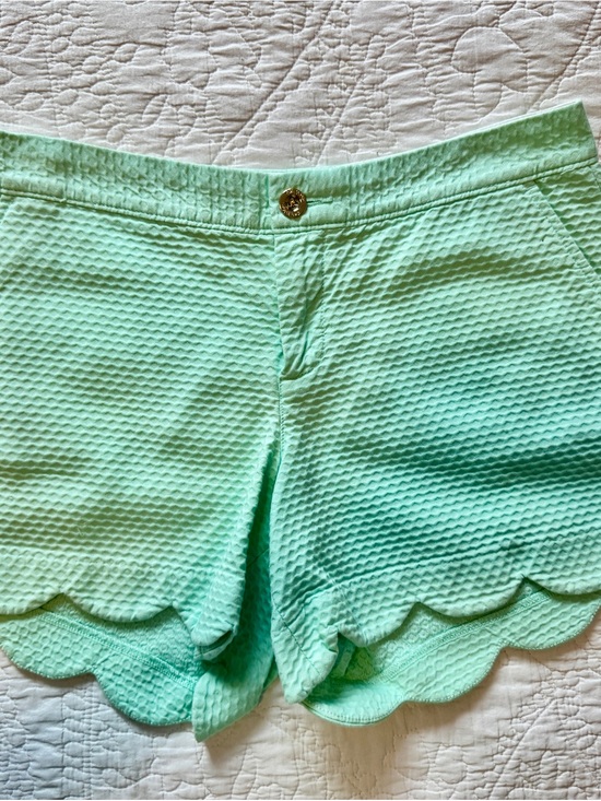 Lilly Pulitzer Pants - Lilly Pulitzer Mint Scalloped High-Waist Shorts